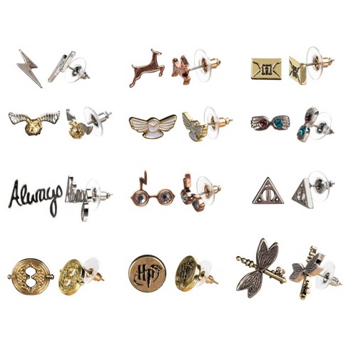 Harry Potter Hogwarts Symbols Fashion Earrings, Earrings For Women Set :  Target