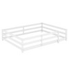 CAVINAS Twin/Full Size Montessori Bed Frame with High Fence,Modern Floor Bed for Kids Room,Bedroom - 4 of 4