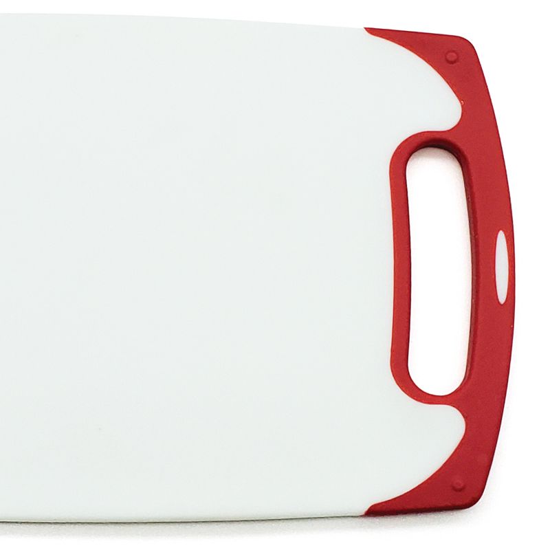 Starfrit Antibacterial Cutting Board 10"x6", Red/White, 2 of 9