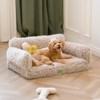 Mewoofun Pet Beds Cat Bed and Pet Couch, Fluffy Soft for Medium Small Cats and Dogs, with Fashion Non Slip Bottom, Grey, 25.6"*18.1"*10.2" - 2 of 4