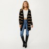 Anna-Kaci Women's Long Sleeve Striped Knit Button Front Cardigan with Soft Textured Feel and Relaxed Drop Shoulder Fit - 3 of 4