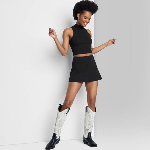 Women's Leisure Mini Skort - Wild Fable™ Black S : Target