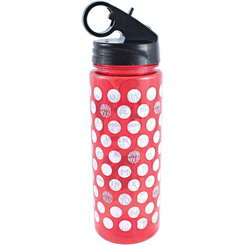 Silver Buffalo Disney Minnie Mouse Water Bottle With Flip-Up Straw | Holds 20 Ounces, 2 of 4
