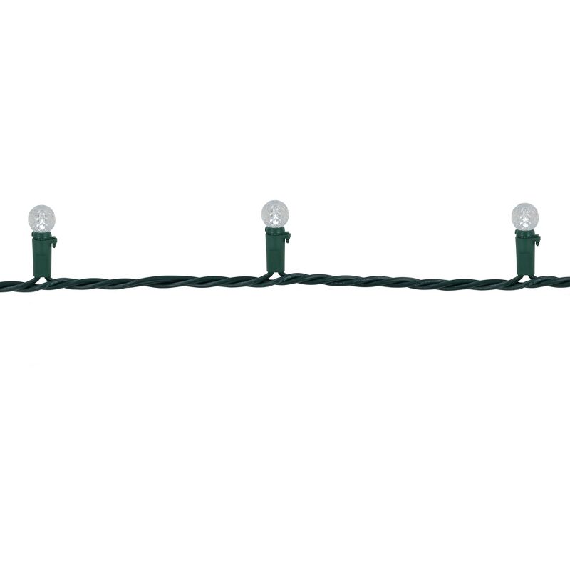 Northlight LED G12 Berry Christmas Lights - 16' Green Wire - Pure White - 50 ct, 4 of 6