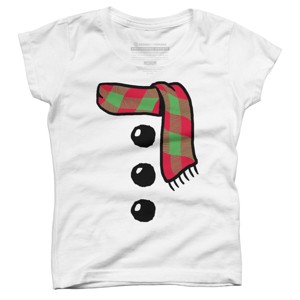 Girl's Design By Humans Snowman Costume Kids Shirt Christmas Gift Santa Claus TShirt 2 By vomaria T-Shirt - 1 of 3