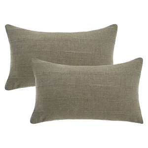 REGALWOVEN Linen Fade-Resistant Soft Solid Minimalist Neutral Throw Pillow Covers 2 Pcs - 1 of 4