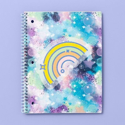 Spiral Notebook 1 Subject Wide Ruled Dreamscape Rainbow Marble - More Than Magic™