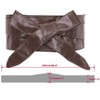 Allegra K Women's Faux Leather Self Tie Bowknot Wide Waist Band Sash Obi Belt One Size - 3 of 4