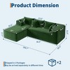 2 Pieces Modular L-Shape Sectional Couches for Living Room, 106.7" Cloud Sectional Sofa with Chaise & Deep Seat, Chenille Upholstered Couches - 3 of 4
