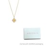 Adornia 14k Gold Plated Button Clover CZ Halo Necklace - 4 of 4