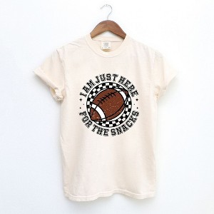Simply Sage Market Women's I Am Just Here For The Snacks Short Sleeve Garment Dyed Tee - 1 of 4