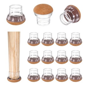 Unique Bargains Silicone Round Chair Leg Caps Floor Protectors 32 Pcs - 1 of 3