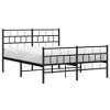 vidaXL Metal Bed Frame with Headboard and Footboard Black 53.1 in.x74.8 in. - 3 of 4