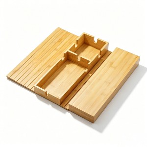 アシモクラフツ THE ONE HAND CHABU-DAlグリップセット Zeus & Ruta Bamboo Sofa Arm Tray with Side Storage Pocket