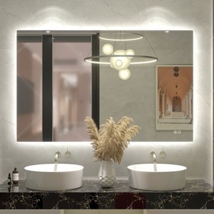 Apmir Super Bright 192 LEDs/m Back LED Lighted Anti-Fog Tempered Glass Bathroom/Vanity Mirror with ETL & 3-Year Warranty - 1 of 4