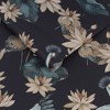 Teien Navy Blue Birds Tropical Paste the Wall Wallpaper - 3 of 4