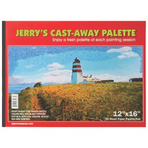 Jerry's Artarama Castaway Disposable Paper Palette Pad,12 x 16, Perfect for Painting, Students, Watercolor Paper, Heavy Coated Sheets for Acrylic and - 1 of 4