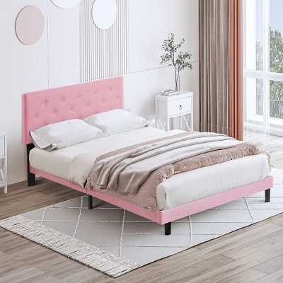 Streamdale Queen Bed with Tufted Headboard, No Box Spring Needed