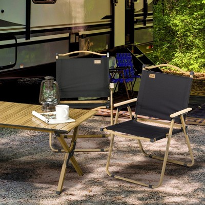 VYNXARIA Outsunny 2 Pack Folding Camping Chairs ¨C Lightweight & Portable Armchairs!