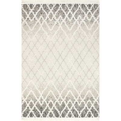 Nuloom Poppy Moroccan Ombre High/Low Tasseled Indoor Area Rug 5x7, Beige