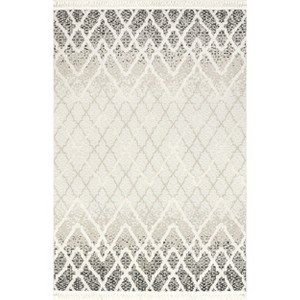Nuloom Poppy Moroccan Ombre High/Low Tasseled Indoor Area Rug 5x7, Beige - 1 of 4