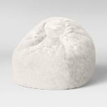 XL Fuzzy Kids' Bean Bag Cream - Pillowfort™