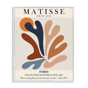Stupell Industries Matisse Abstract Cut Out Forms Traditional Painting Black Framed Giclee Art - 1 of 4