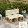 Outsunny 2 Seater Pallet Cushions Outdoor 3.9 in. Thick Replacement Cushions with Tufted Design for Garden, Patio - 2 of 4