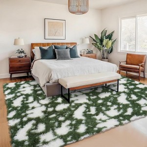Ultra-Soft Shag Area Rug with Modern Cow Print, Thick Plush Fluffy Carpet, Non-Slip for Living Room, Bedroom, Kids Room or Dorm Home Decor. - 1 of 4