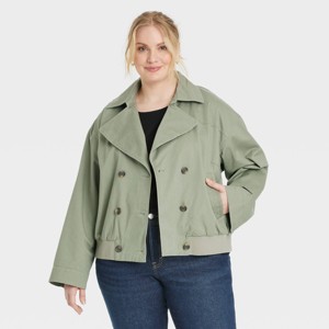 Women's Long Sleeve Trench Coat - Universal Thread™ - 1 of 3
