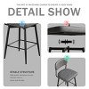 SEVOBAL Bar Chairs Set of 2 360 Degree Rotating Bar Stools with Leather Cushions and Iron Brackets for Kitchen, Gray, 19.69"*18.35"*40.43" - 4 of 4