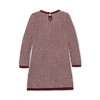 Hope & Henry Girls' Organic Long Sleeve Bow Detail Tweed Sweater Dress, Oxblood Tweed, 10 - 4 of 4