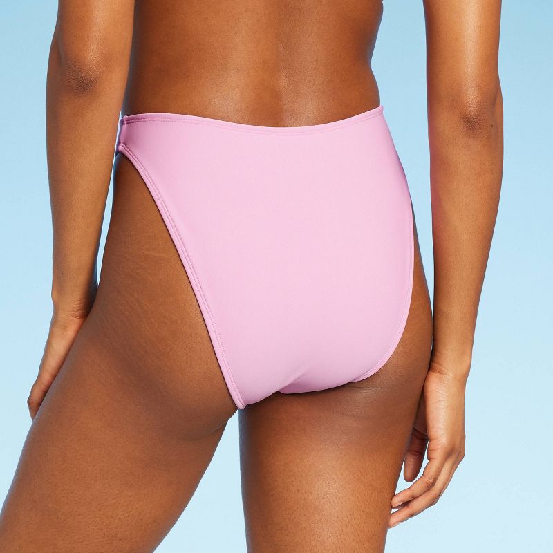 Women's Mid-Waist Extra High Leg Cheeky Bikini Bottom - Wild Fable™, 3 of 11