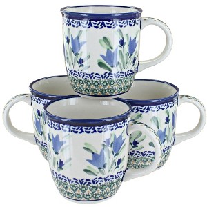 Blue Rose Polish Pottery 1800 Zaklady 4PC Mug Set - 1 of 1