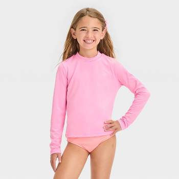 Girls Swim Set With Long Sleeve Rash Guard, Swim Shorts, And Sunglasses,  Toddlers Ages 4t (purple - Tie Dye) : Target