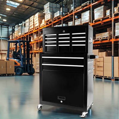 NicBex Detachable 8-Drawer Rolling Tool Chest Large Tool Cart with Wheels and Storage Cabinet for Warehouse