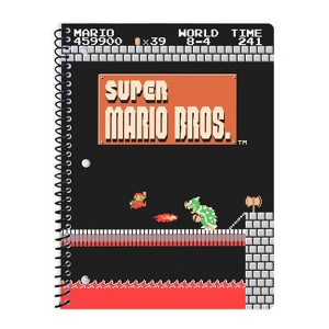 Mario Wide-Ruled Notebook: Super Mario Spiral School Supplies, 8x10.5", 70 Pages, Child's Lined Paper, Soft Cover - 1 of 3