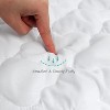 Aoibox Waterproof Crib Mattress Protector Fitted Quilted Pad Soft Absorbent Noiseless White 52 x 28 Inch Machine Wash - 3 of 4