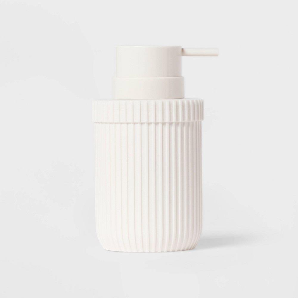 Ribbed Soap Pump White - Room Essentials™ (4 Count)