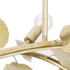 Progress Lighting, Laurel Collection, 7-Light Chandelier, Gilded Silver, Hand-Painted Leaves - 4 of 4