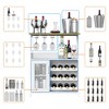 Wine Bar Cabinet, Liquor Cabinet with Detachable Wine Rack, Small Coffee Bar, Mesh Door, Buffet Sideboard for Kitchen - 2 of 4
