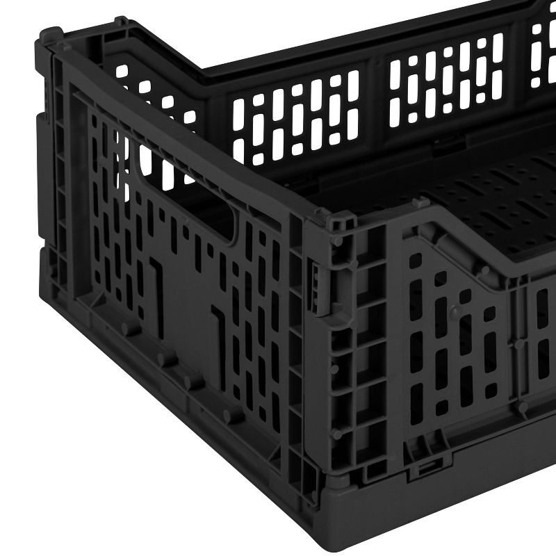 Simplify 15L Folding Storage Crate Black, 5 of 9