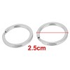 Unique Bargains Replacement Portable Metal Ring Keyring Key Chain 2.5cm Dia Silver Tone 10pcs - 2 of 4