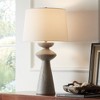 Possini Euro Design Claire 30" Tall Large Mid Century Modern Farmhouse Rustic End Table Lamp White Beige Living Room Bedroom Bedside Nightstand House - 2 of 4