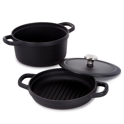 BergHOFF Graphite 3Pc Enamel Cast Iron Cookware Set