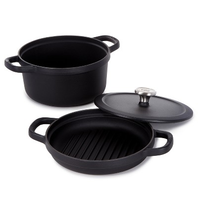 Berghoff Graphite 3pc Enamel Cast Iron Cookware Set : Target