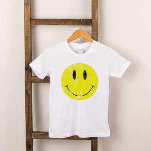 The Juniper Shop Distressed Smiley Face Toddler Short Sleeve Tee - 1 of 2