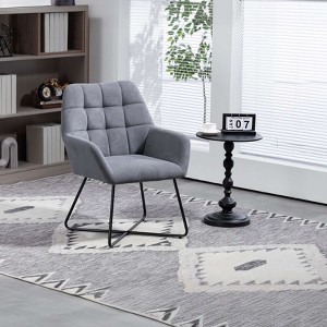 CAVINAS Velvet Accent Chair with Adjustable Foot Nails and Metal Legs,Cozy Upholstered Living Room Chairs,Reading Chairs for Living Room - 1 of 4