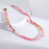 Colorful Beaded Gemstone Necklace for Women, Boho Rainbow Bead Choker with Natural Stone Crystal Beads, Handmade Summer Beach Necklace Jewelry - 4 of 4