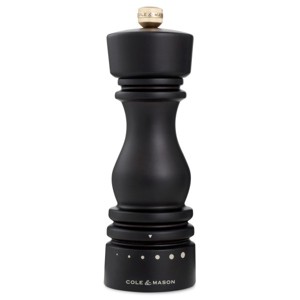 Cole & Mason London Pepper Mill – Premium Wood Design - Adjustable for Fine to Coarse Seasonings - Uses Carbon Steel Mechanism - Chocolate Wood, 7" - 1 of 1